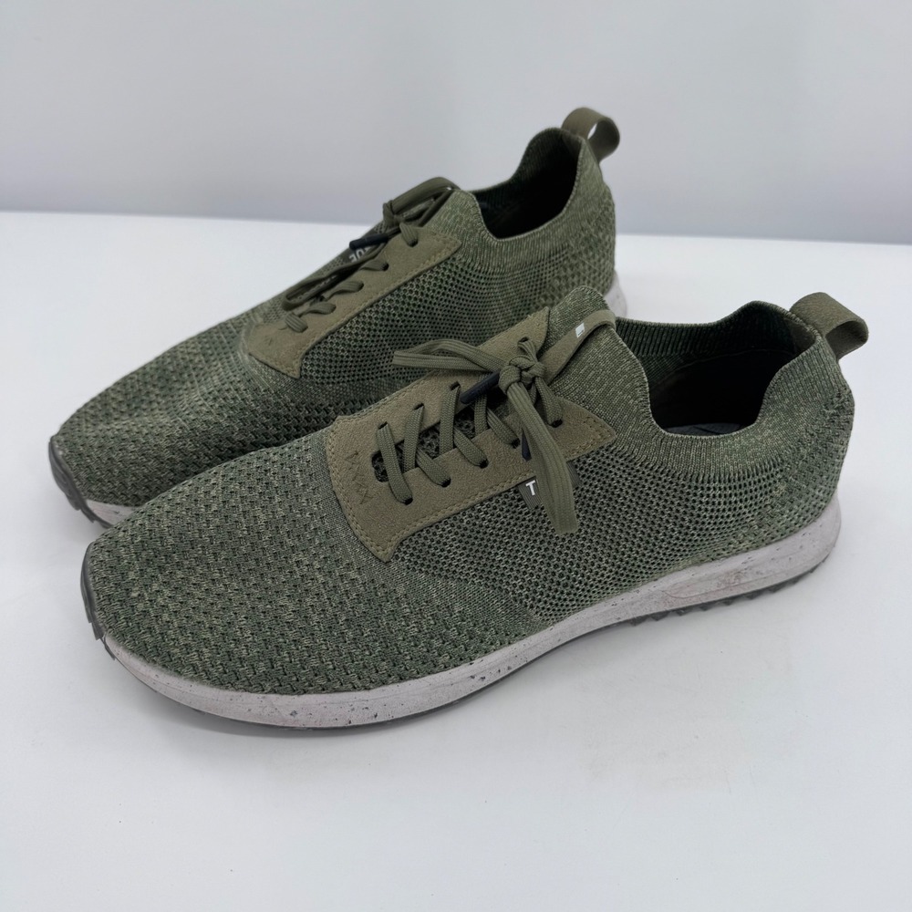 True Linkswear True Knit Golf Shoes Olive Green Spikeless Sneakers M-11,5 W-13